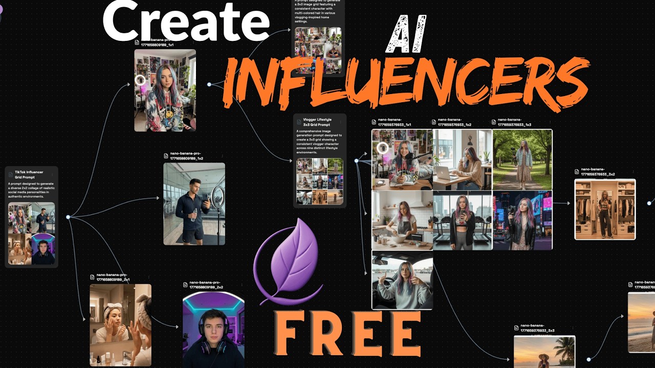 Build an AI Influencer Army for Free — Character Grid to Video in 8 Minutes