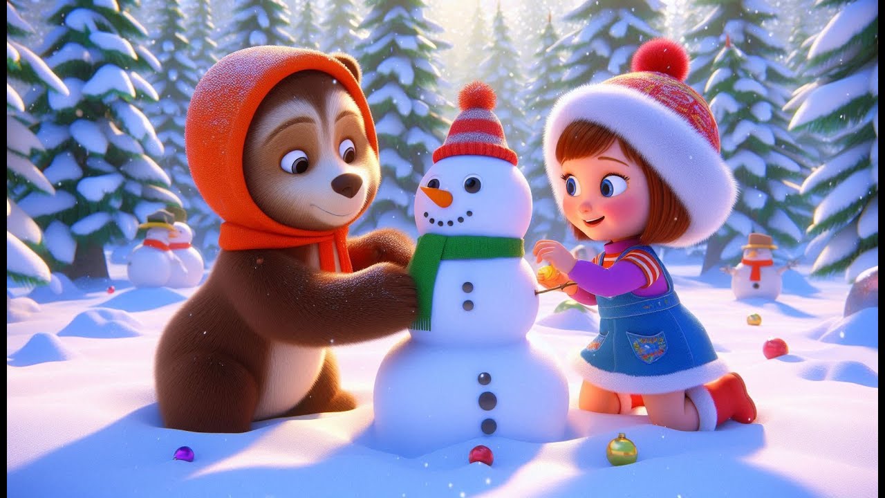 Building the Biggest Snowman in the Forest!
