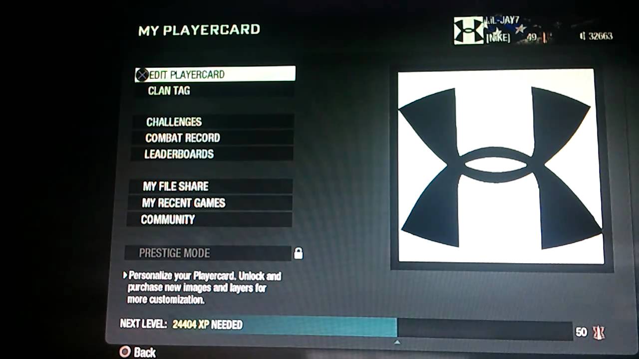 Under Armour Logo On Black Ops