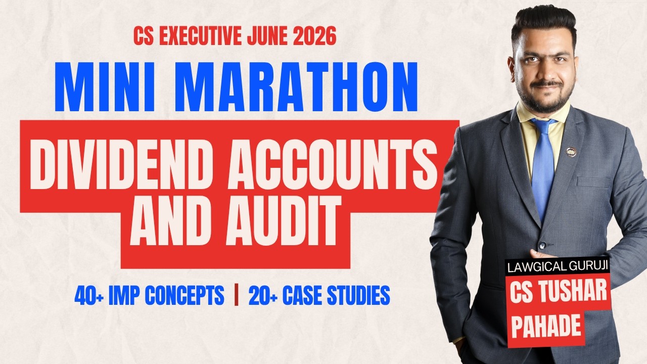 CLAW MARATHON | Dividend Accounts Audit Auditors | June 2026 | CS Tushar Pahade