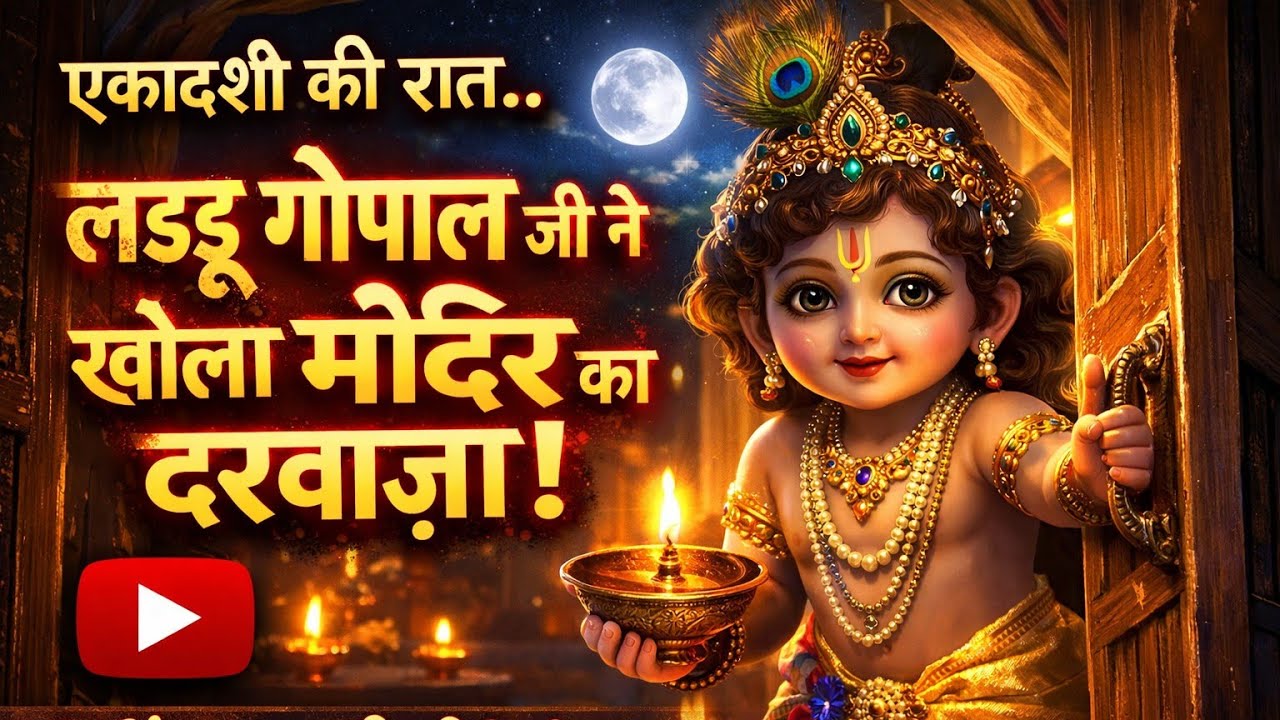 एकादशी की रात लड्डू गोपाल ने खुद खोला मंदिर का दरवाज़ा - सच्ची भक्ति की कहानी @kishorikripa-b8x 