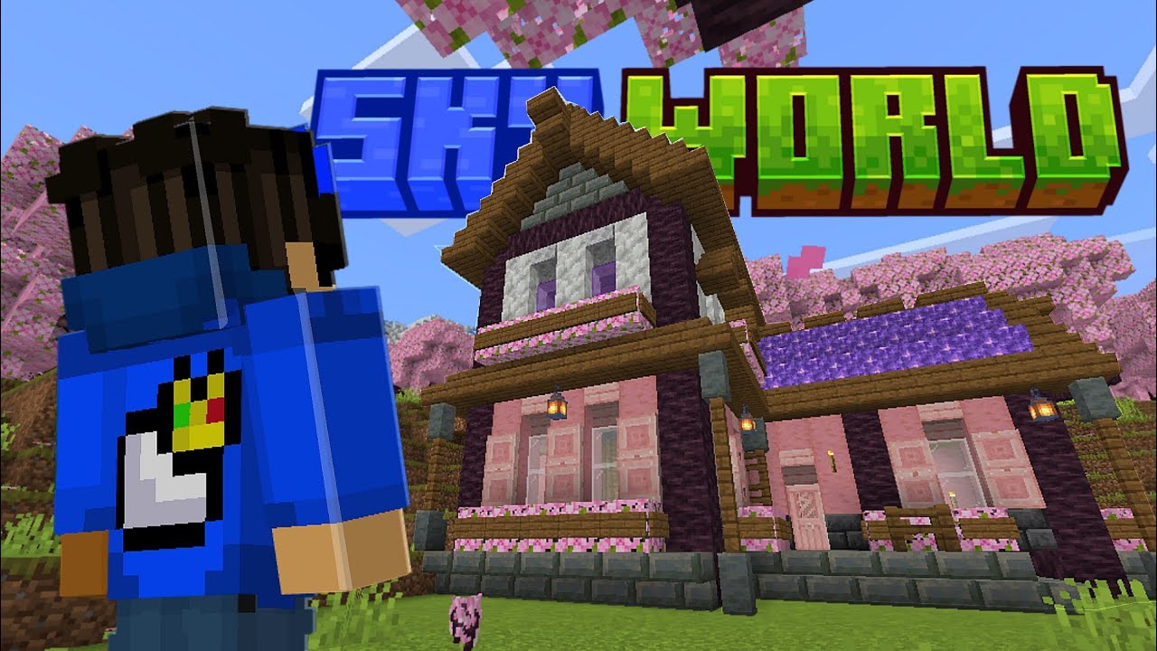 CONSTRUÍ a Casa PERFEITA No Meu MUNDO ETERNO PERFEITO! | SKYWORLD #1
