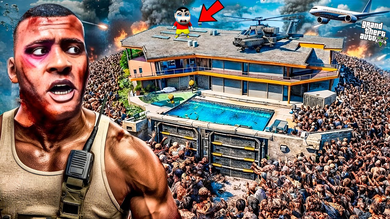 Franklin And Shinchan Survived Zombies Destruction of Los Santos in GTA 5! Bangla Gameplay