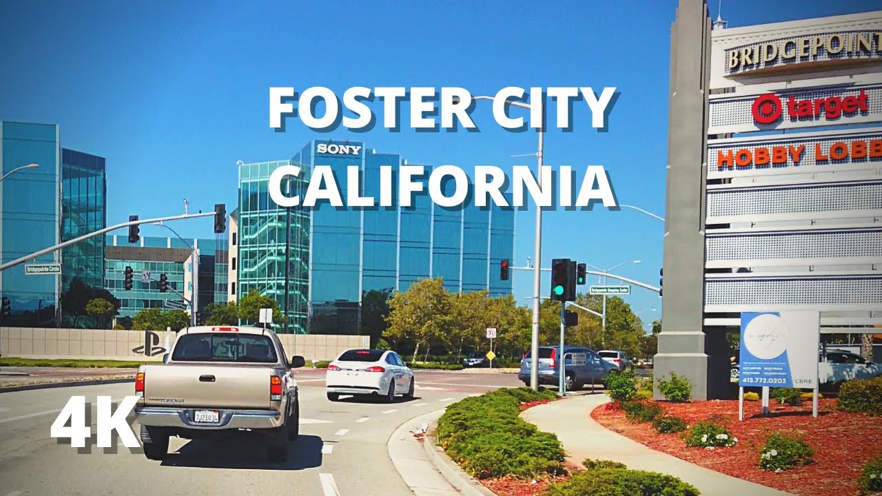 FOSTER CITY CALIFORNIA, DRIVING, USA, [4K]
