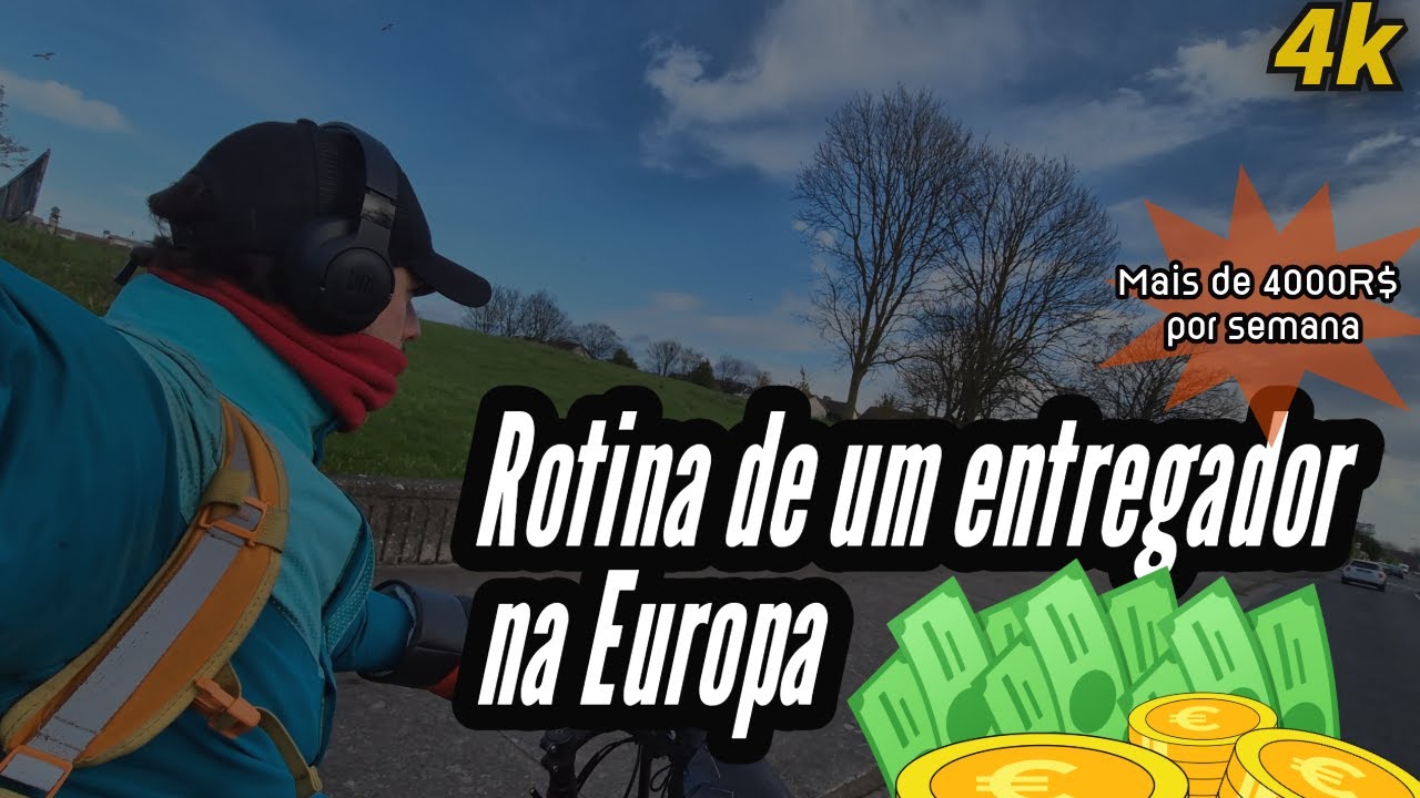 Sal&aacute;rio de entregador na europa  l Delivery de bike no inverno