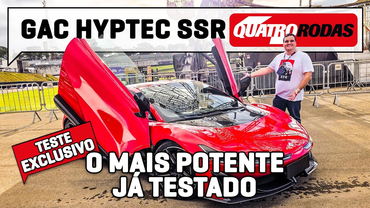 GAC Hyptec SSR é o carro MAIS POTENTE já testado por QUATRO RODAS e tem 3 motores e 1.224 cv