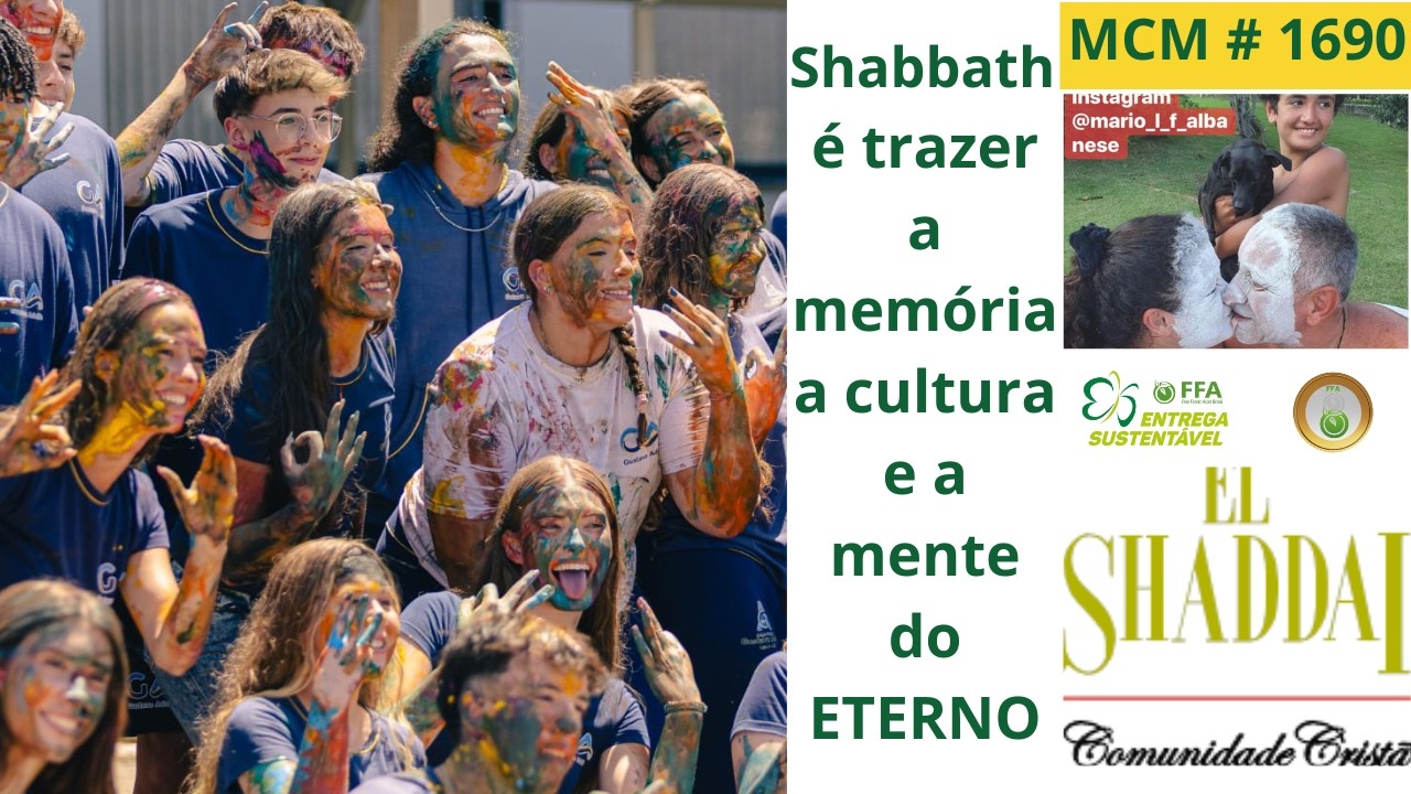 Shabbath Shalom é trazer a memória o que nos traz esperança! este é O MCM!