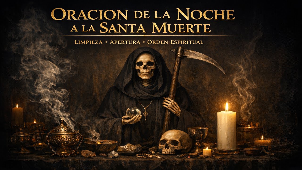 🔥 Oración De La Noche A La Santa Muerte 🕯️ Limpieza, Apertura Y Orden Espiritual 🌑