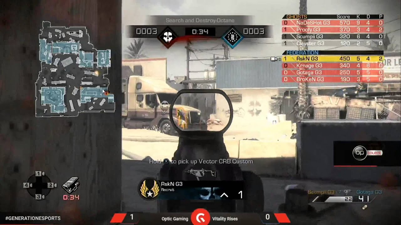 Optic Gaming vs Vitality Game 2 At GFinity