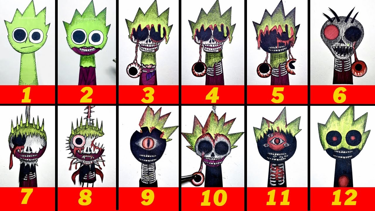 [Sprunki transformation] Owakcx phase 1 to 12