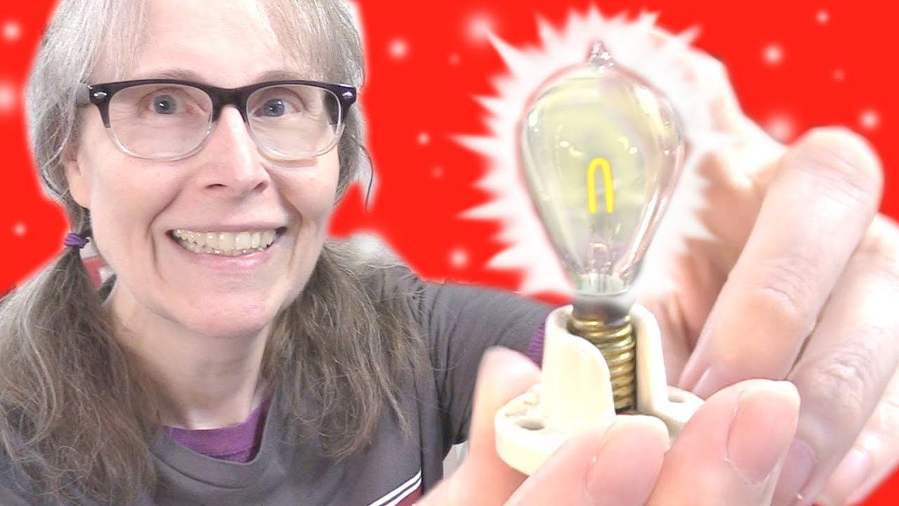 When The Holidays Went Electric - 1910 Mini Edison Carbon Bulb