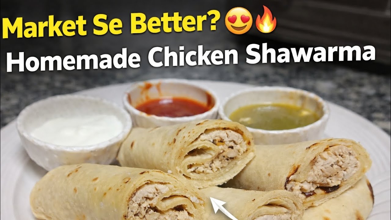 I Tried Making Albaik Chicken Shawarma at Home 😱