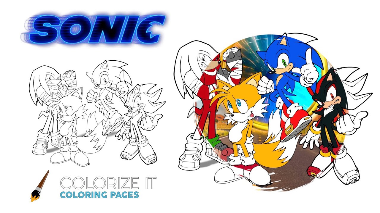 How to color step by step Sonic the Hedgehog | Team Sonic