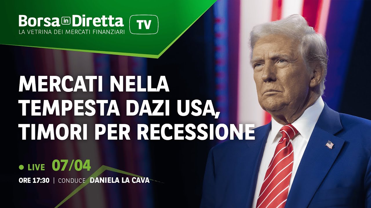 Mercati nella tempesta dazi Usa, timori per recessione