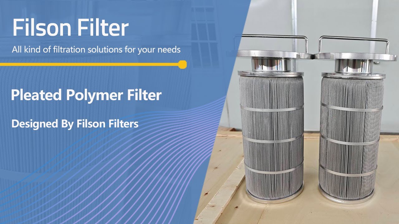 SS304/316L Pleated Polymer Filter with 0.2&mu;m to 200&mu;m Filtration Accuracy, 20% to 60% Porosity