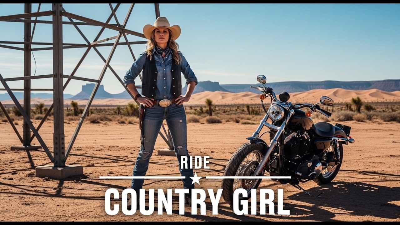 Wild Rose Cowgirl Country Journey – Riding Alone Through Desert Highways 🌹🏍️ #countrymusic