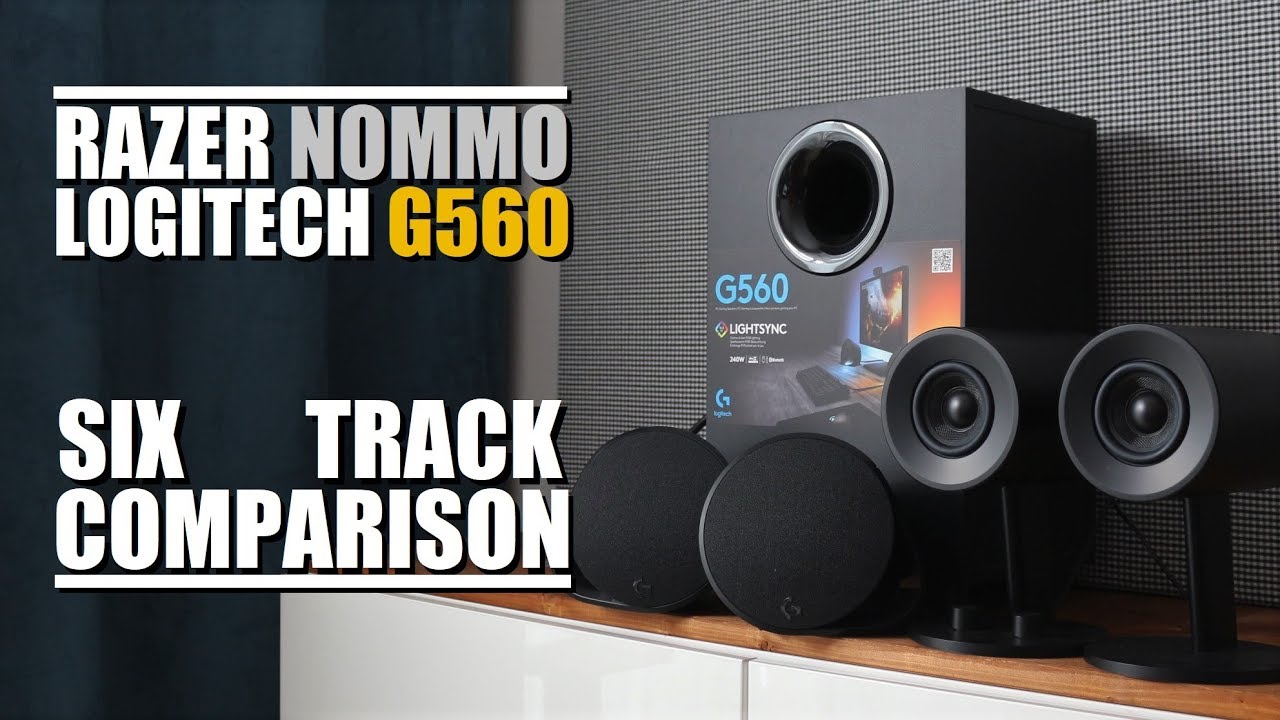 Logitech G560 vs Razer Nommo  ||  6-Track Comparison