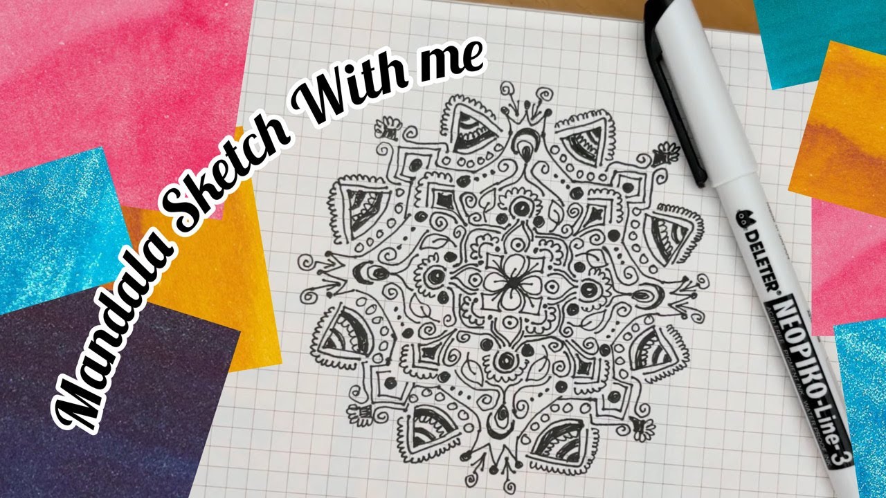 RELAXING MANDALA SKETCH  Let’s do it together #mandalaart #art #sketch