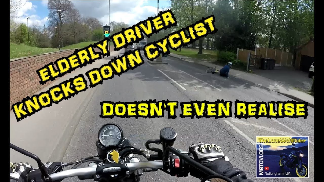 ELDERLY DRIVER HITS CYCLIST