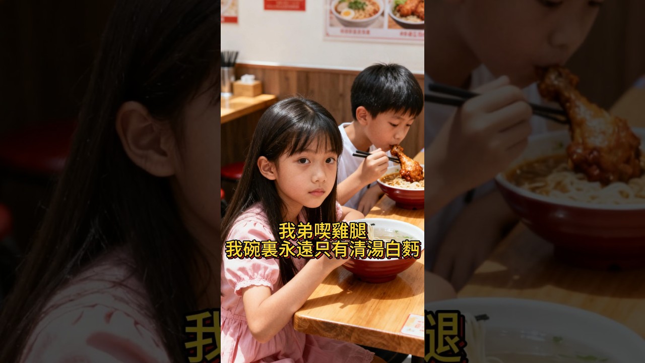 我弟吃鸡腿，我碗里永远只有清汤白面