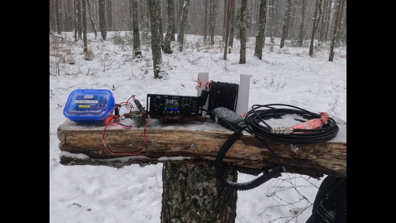 Первый выход 2026 года. Mini ELF HF.Antenna QRP15, часть вторая. Проверка в снежном лесу.