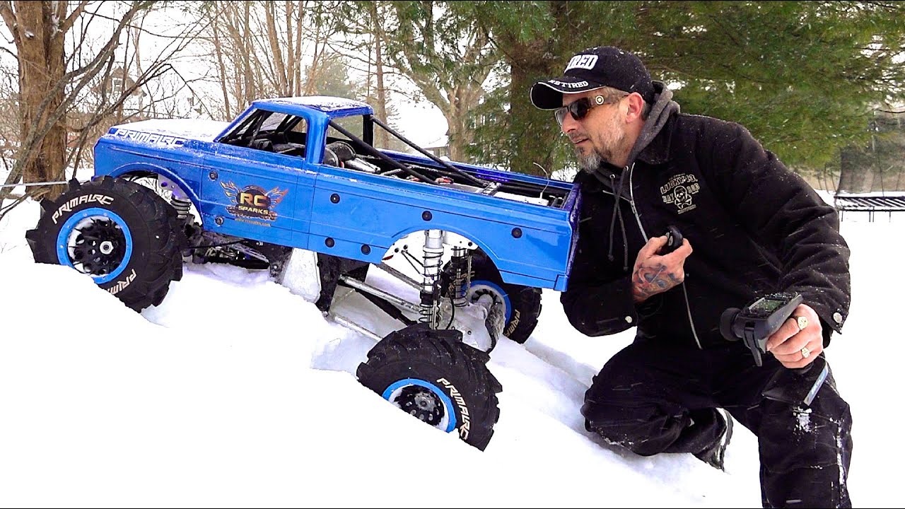 Winch Test on the Worlds Heaviest (100lb) ELECTRiC RC Monster Truck Primal RC MT 1/5 | RC ADVENTURES