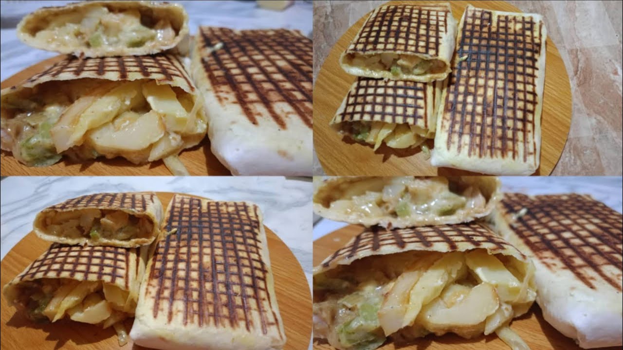 طاكوس بالخبز التورتيلا  مع صلصة الجبن راح تولو محترفين فيه ومتزيدوش تشروه من برا👌😋😋