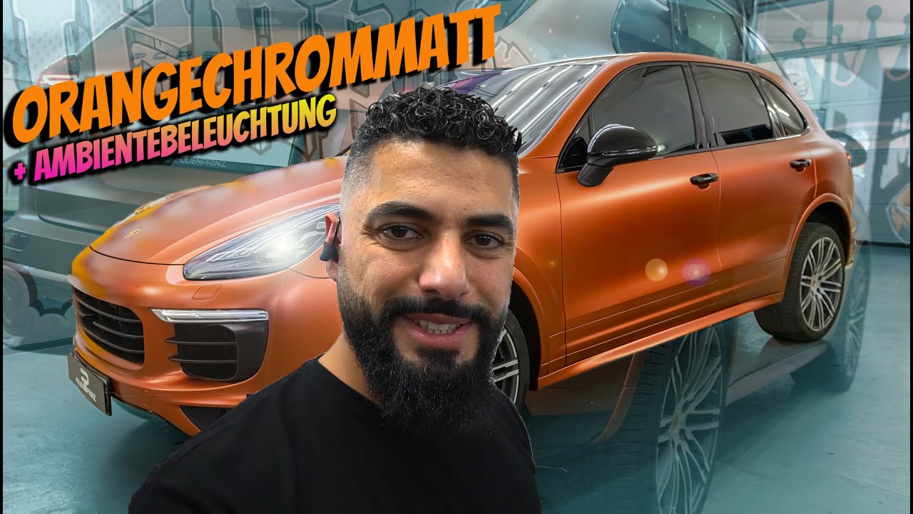 Porsche Cayenne in einem kranken orangechrommatt!