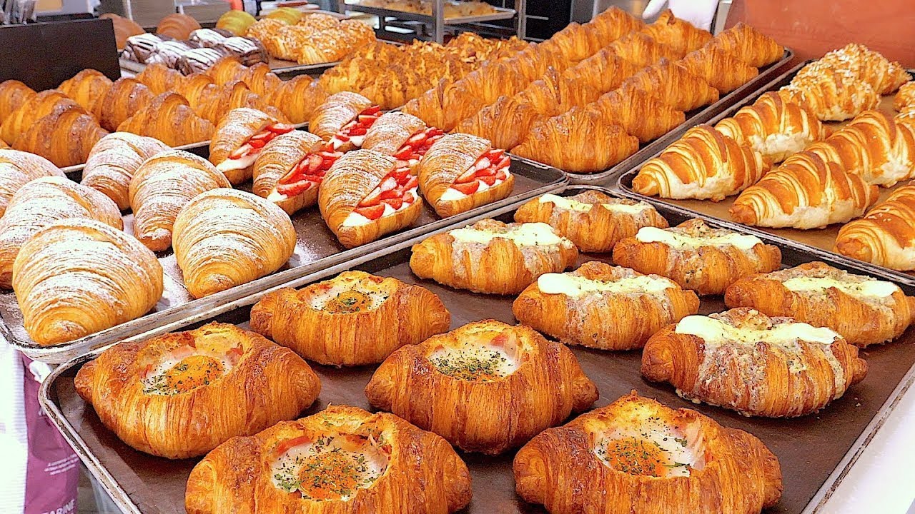 Super visual! Bakery too pretty to eat - Best 4 - Korean Street Food / 맛집 베이커리 빵맛집