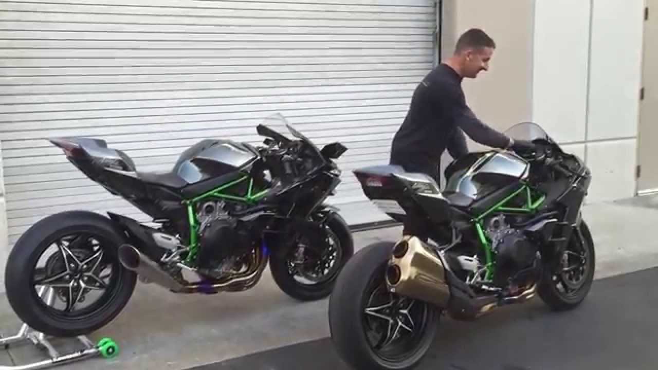 Послушайте рев Kawasaki H2 и H2R — какой из них ГРОМЧЕ?