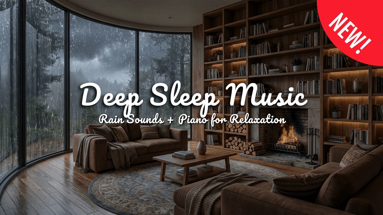 Gentle Rainfall with Soothing Piano | Sleep Music for Stress Relief & Peace