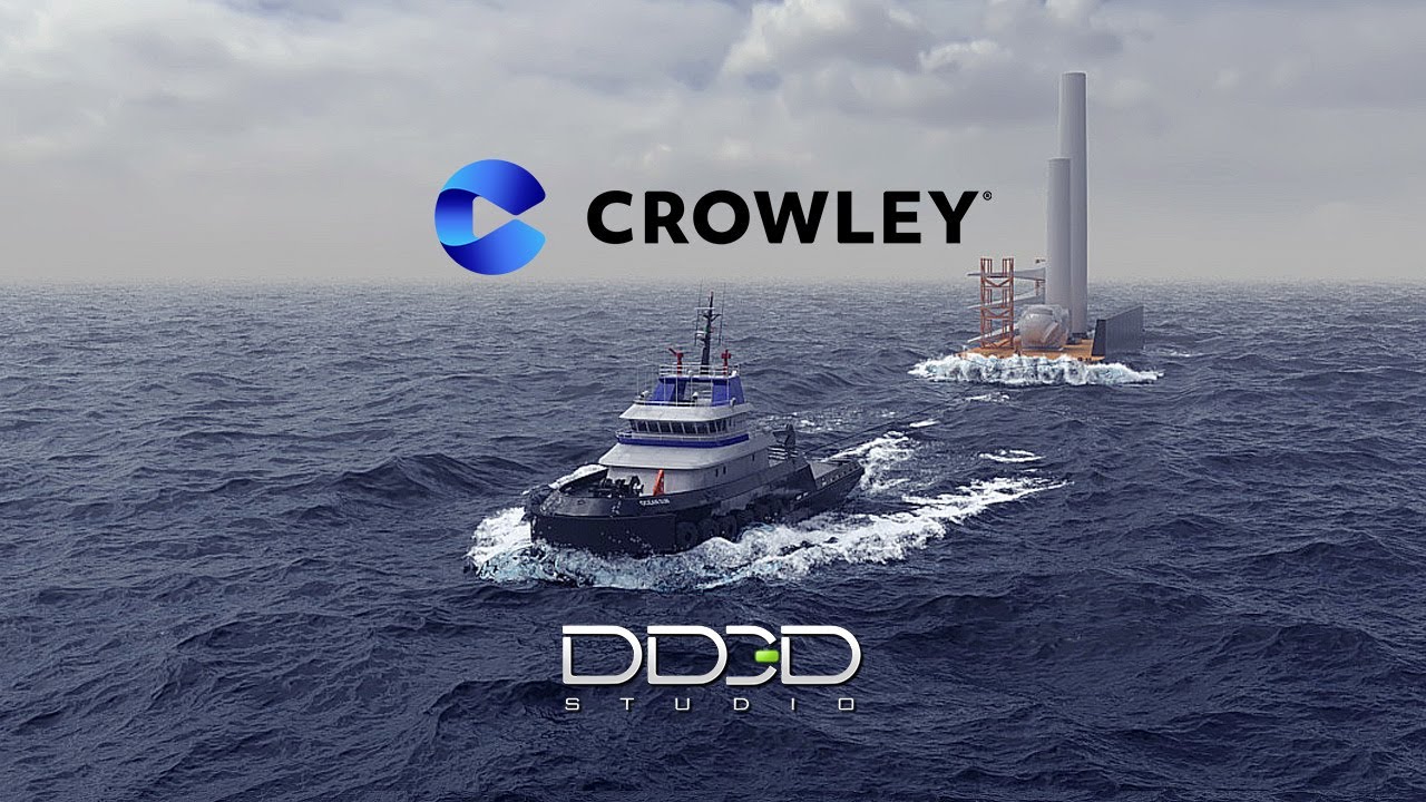 Crowley windmill deployment procedure 3D animation