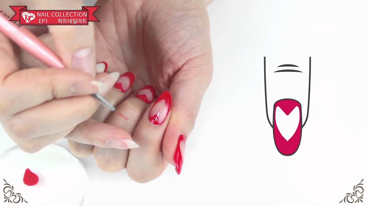 하트 네일 쉽게 하는 비법 공개!  Hearts Nail Art ㅣ미대의 네일살롱