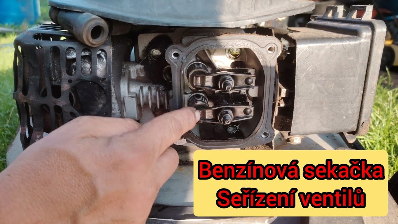 Seřízení ventilové vůle benzínové sekačky na trávu značky VeGa