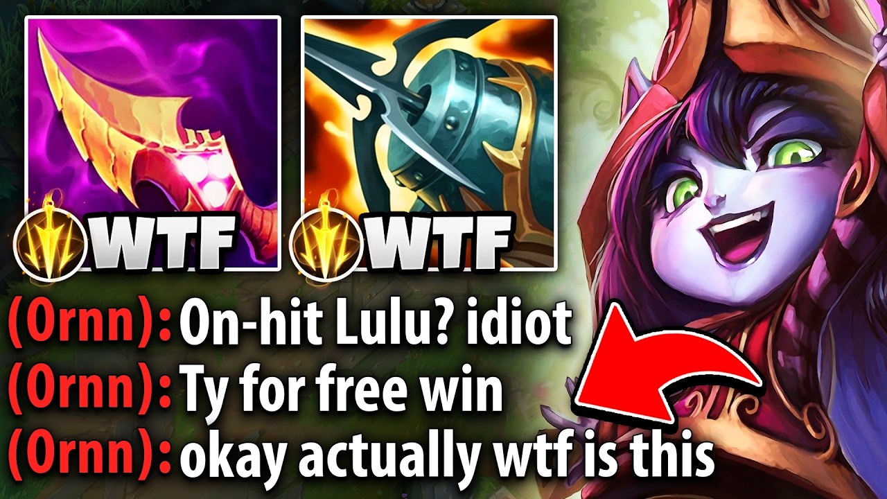 The enemy Ornn thought I was trolling with On-Hit Lulu top... and then I destroyed him