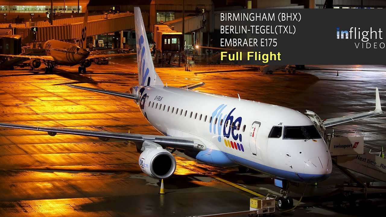 Flybe E175 Полный полет - Бирмингем Берлин Тегель