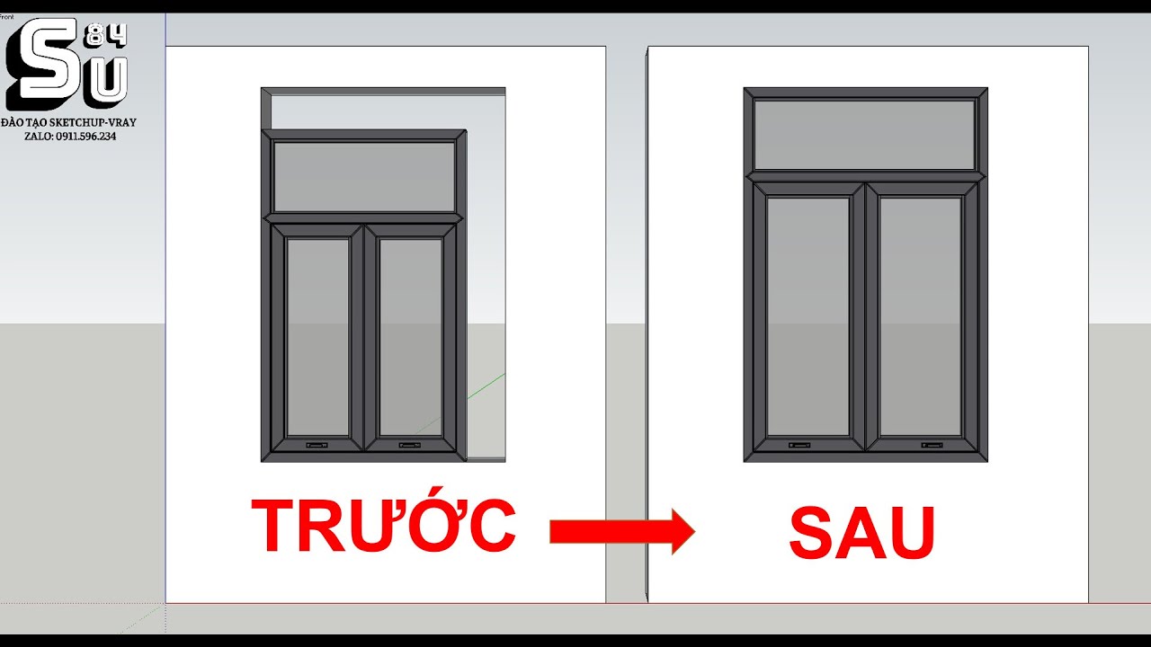 scale đối tượng mà không thay đổi kích thước bản cửa