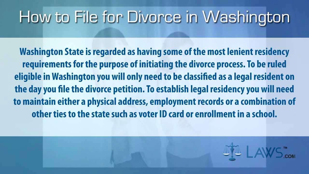 How to file for divorce in Washington