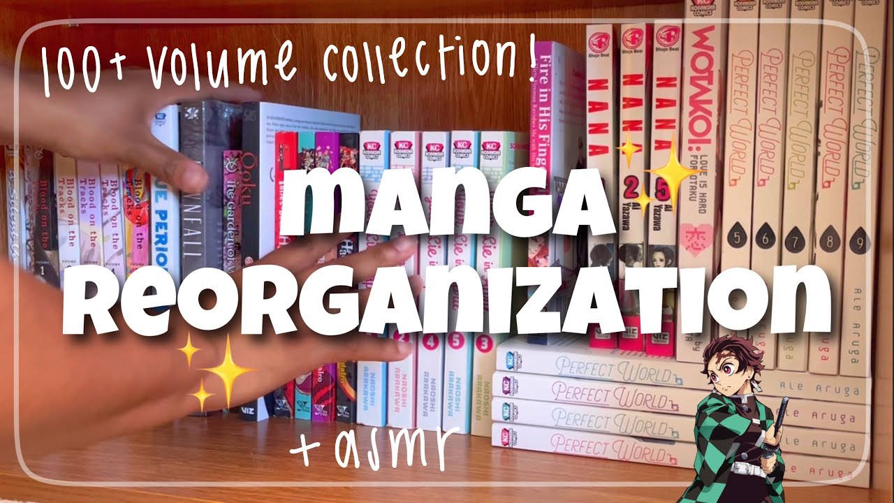 🌻reorganize my manga w/ me🌻(asmr and studio ghibli music)