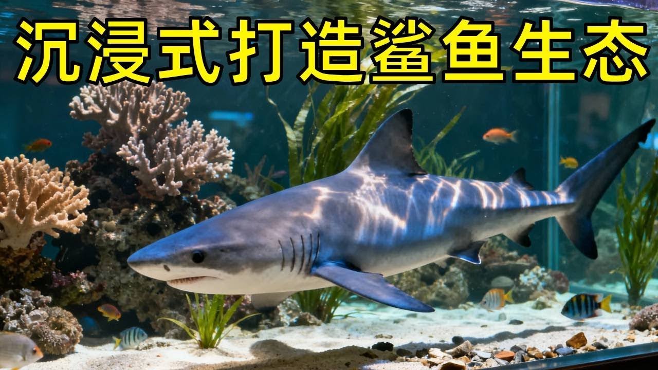 沉浸式钓鲨鱼，把钓上来的鲨鱼养鱼缸，太好玩太有趣了 #观赏鱼 #鱼🐠 #鲨鱼 #养鲨鱼