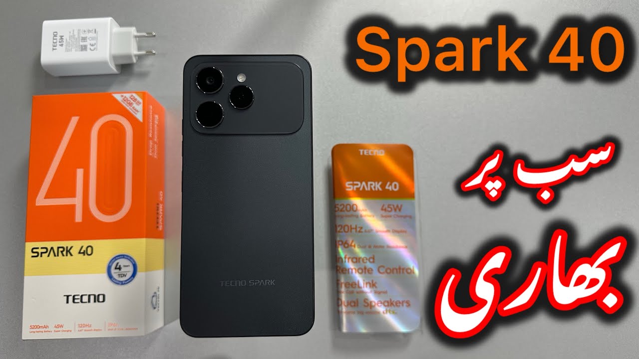 Tecno Spark 40 unboxing & review | 45w | 5200mah | 120Hz | ip64 |