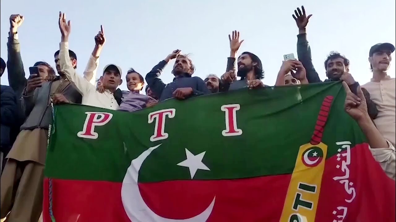 Supporters of Pakistan's Imran Khan hold protest in Karachi