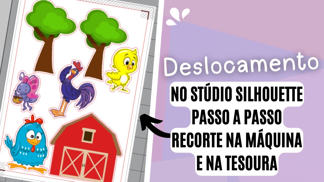 COMO FAZER O DESLOCAMENTO DE IMAGENS NO STÚDIO PARA RECORTE NA MÁQUINA DE CORTE OU NA TESOURA ✂️