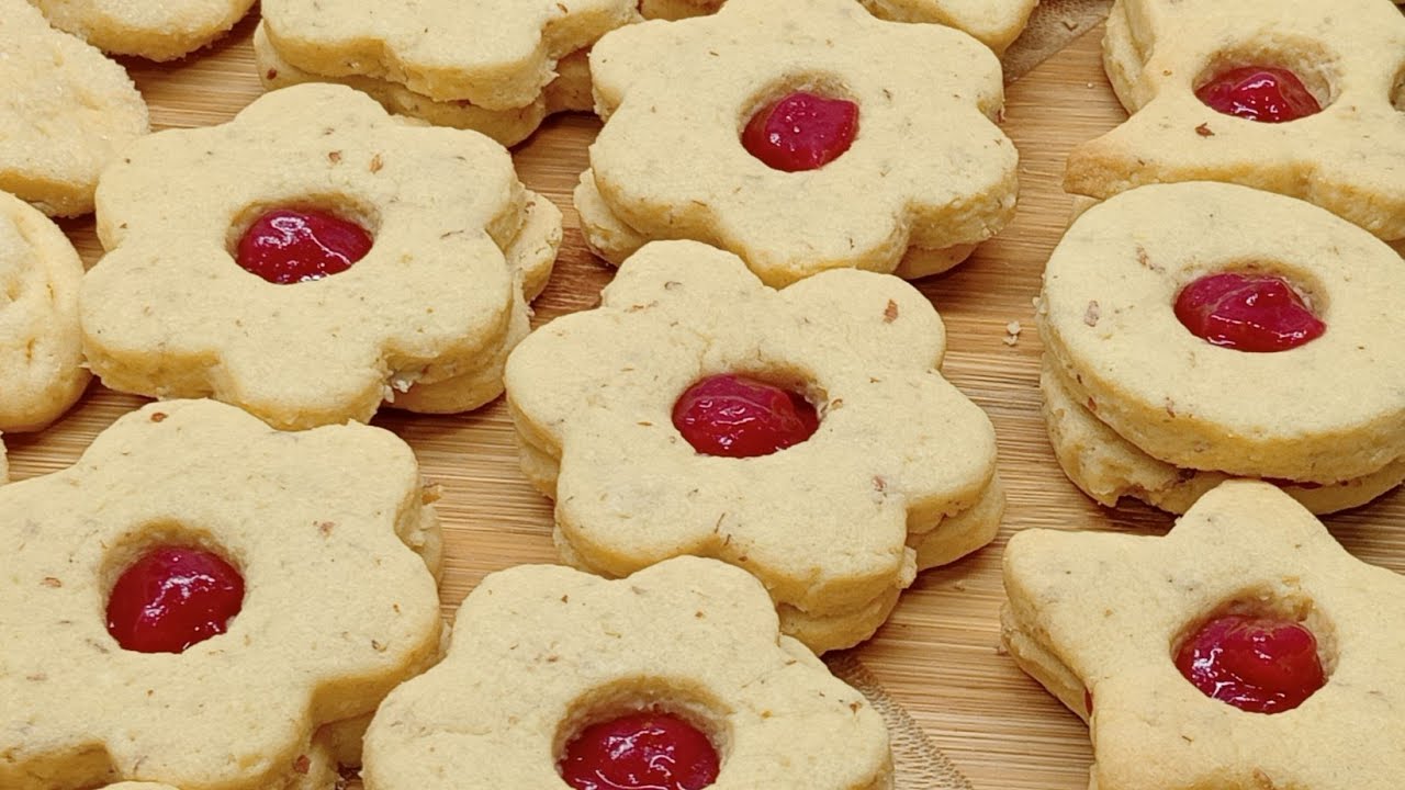 GALLETAS  CON RELLENO DE Mermelada muy FACIL DE HACER