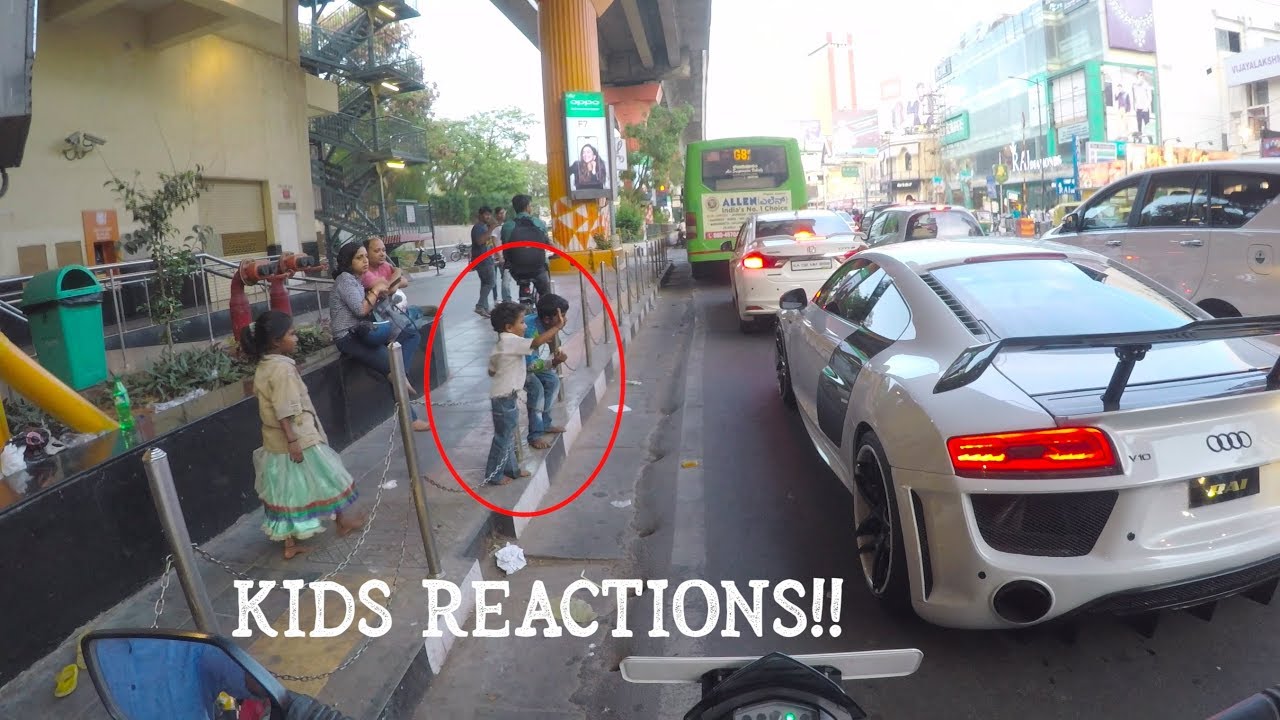 KIDS REACT to AUDI R8!! | RAI8 | BANGALORE