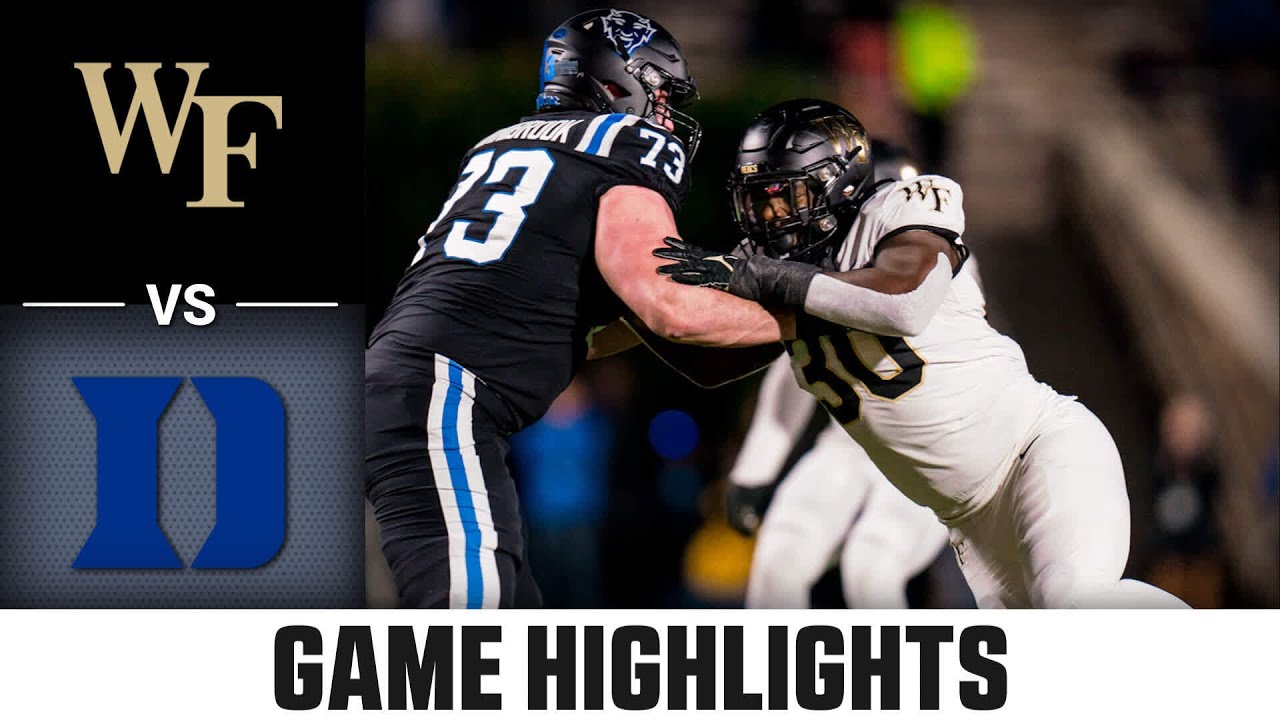 Wake Forest vs. Duke Game Highlights | 2023 ACC Football