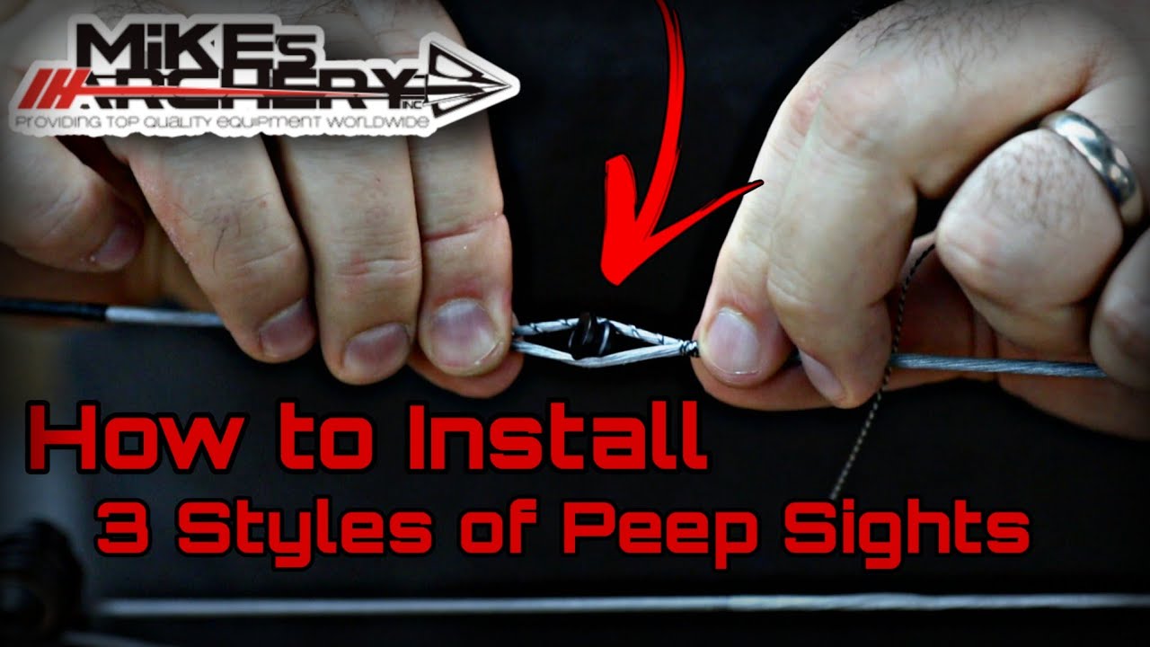 How to Tie 3 Styles of Peep Sights DIY Archery By Mike's Archery