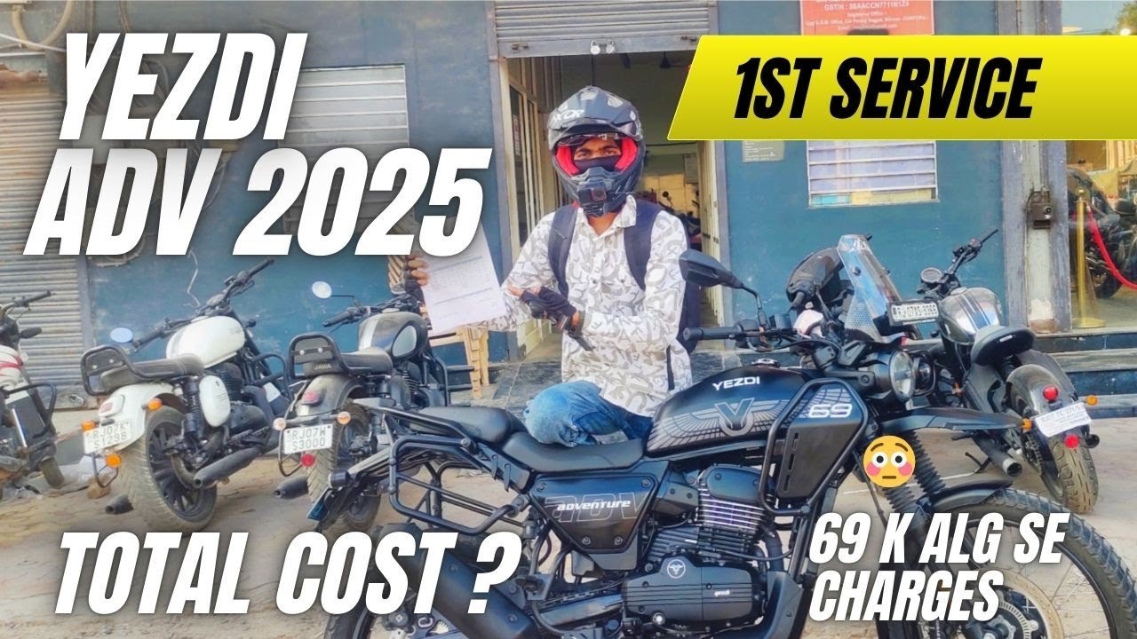 Yezdi Adventure 2025 ki 1st Service | 🥲 | Kya kya hota hai #yezdiadventure2025 