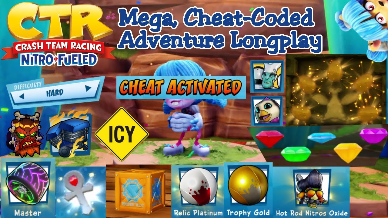Crash Team Racing Nitro Fueled: Mega, Cheat-Coded Adventure Longplay