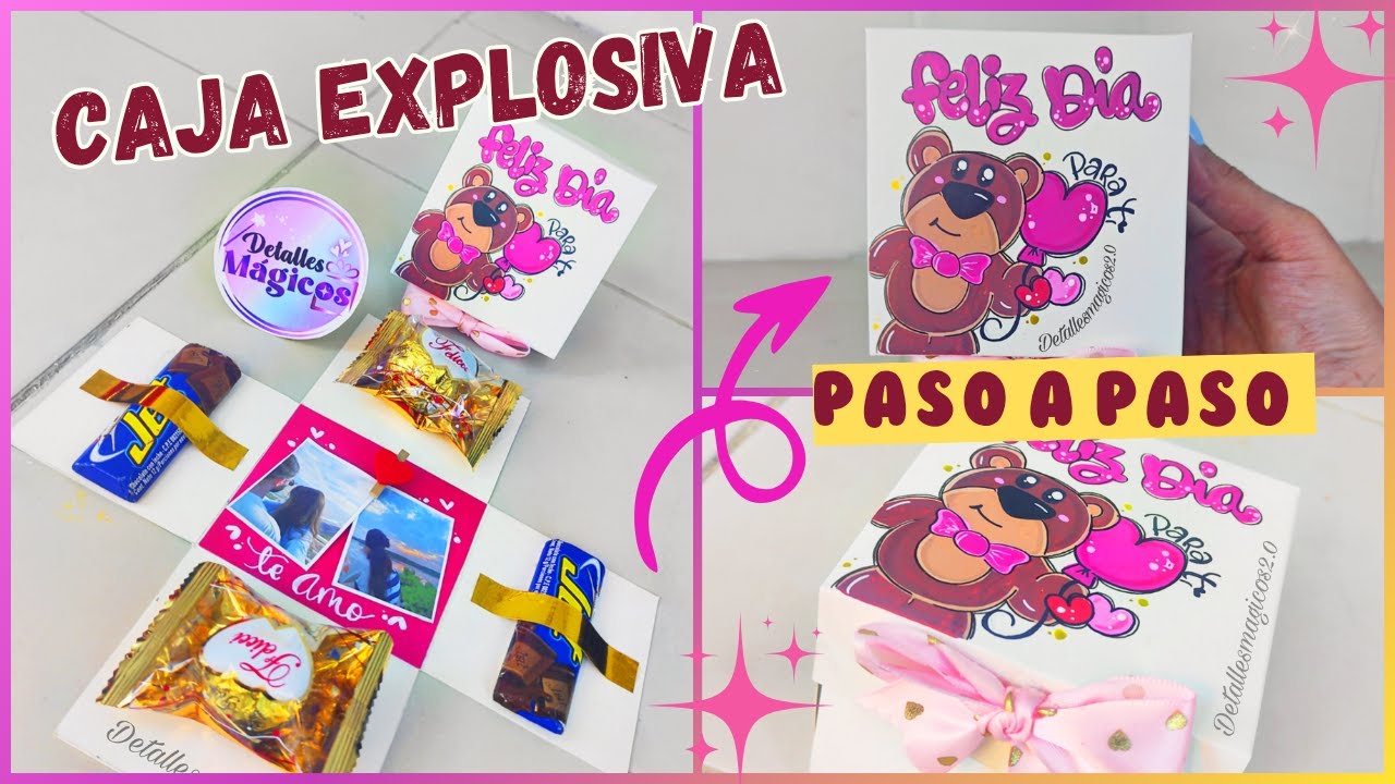 Te muestro está linda opción de MINI CAJA EXPLOSIVA para cualquier tipo de ocasión 🥰💌🎁